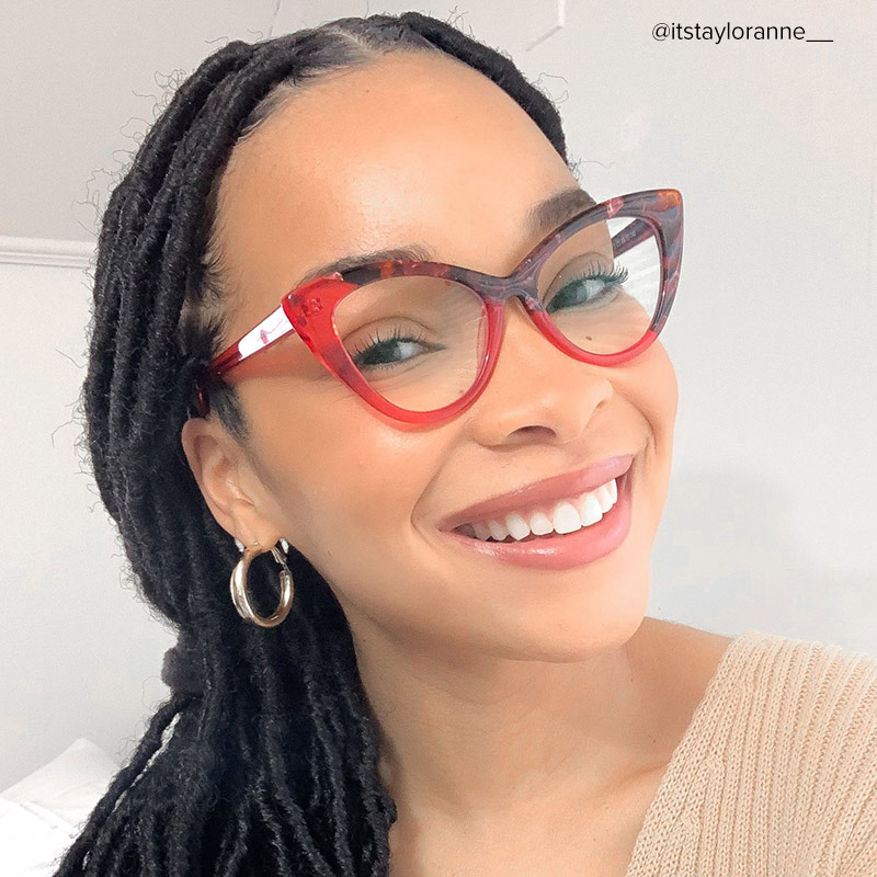 Maxine Cateye Red Glasses | ZEELOOL UK6