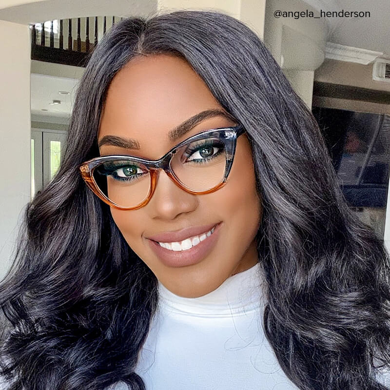 Maxine Cateye Orange Glasses7