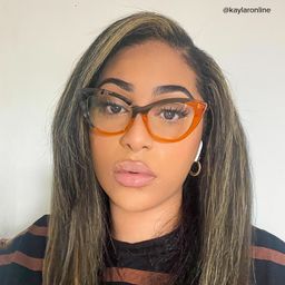 Maxine Cateye Orange Glasses6