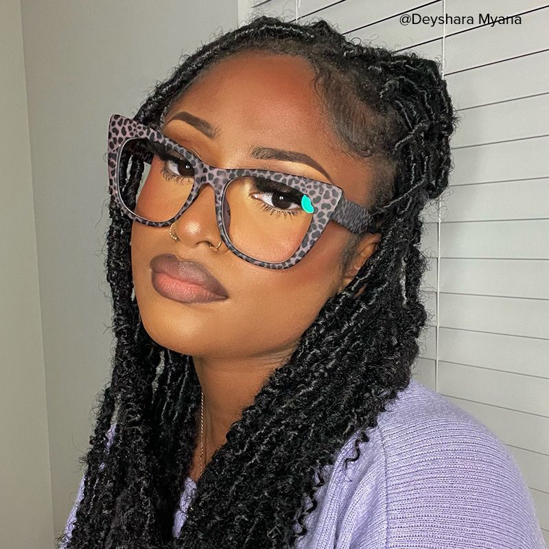 Fuller Cateye Purple-Leopard Glasses | ZEELOOL UK5