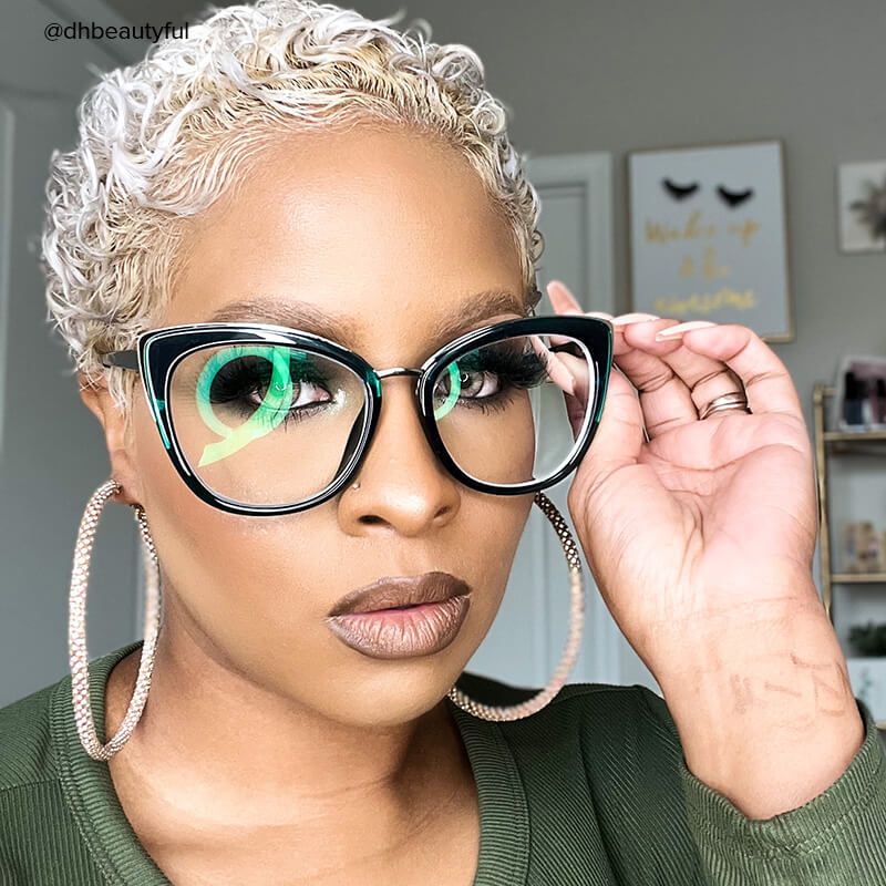 Kennard Cateye Peacock-Blue Glasses | ZEELOOL UK7