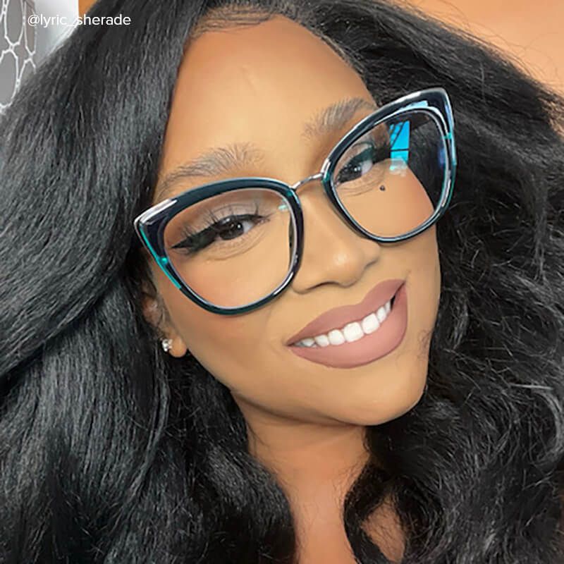 Kennard Cateye Peacock-Blue Glasses | ZEELOOL UK5