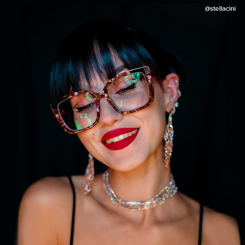 Dortch Square Dark Red-Floral Frames Glasses for Women5