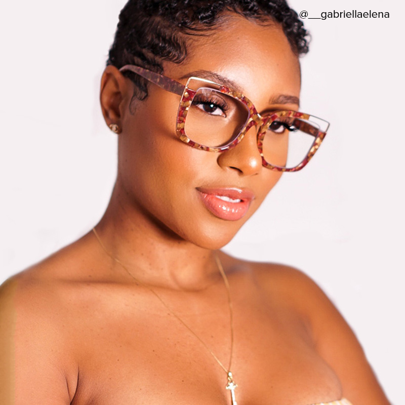 Dortch Square Dark Red-Floral Frames Glasses for Women8