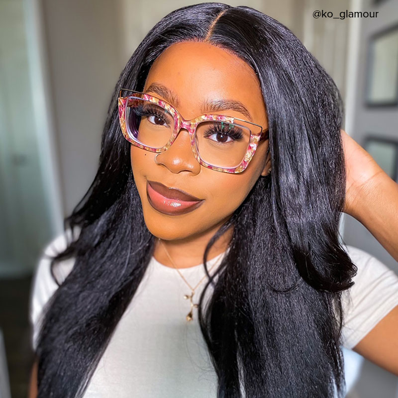 Dortch Square Dark Red-Floral Frames Glasses for Women7