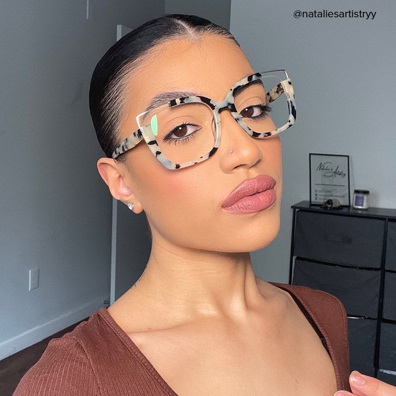 Dortch Square Light-Tortoise Frame Glasses | Zeelool8