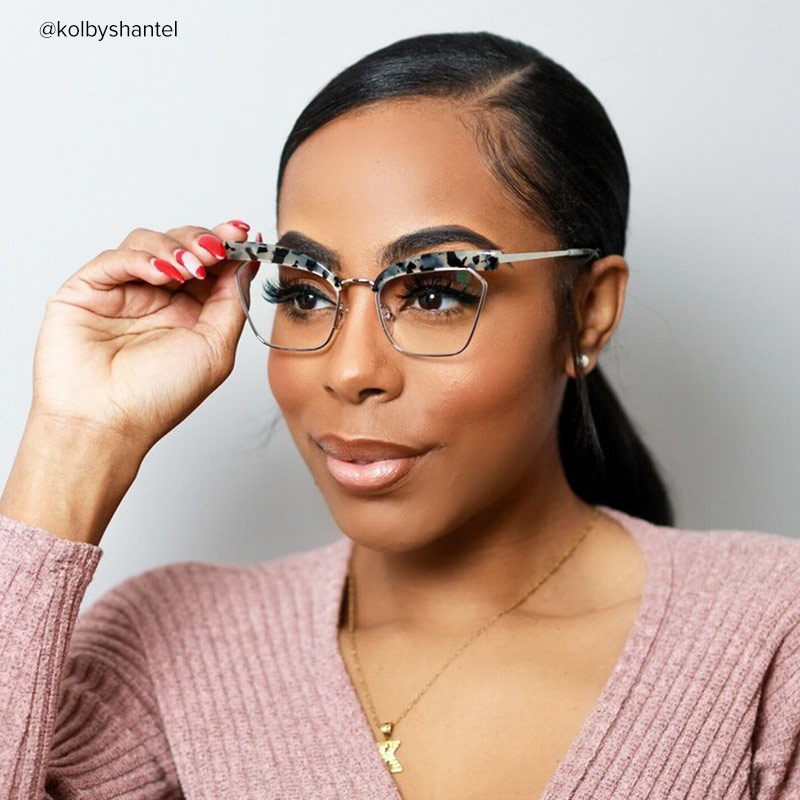 Tiffani Browline Light-Tortoise Glasses | ZEELOOL UK5