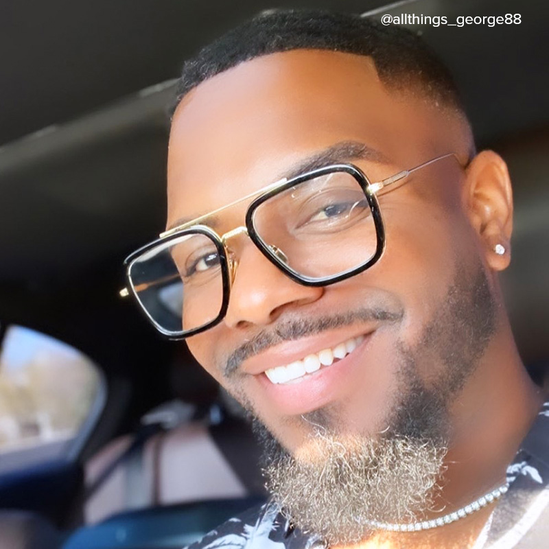 ZEELOOL Gifford Aviator Black-Gold Glasses