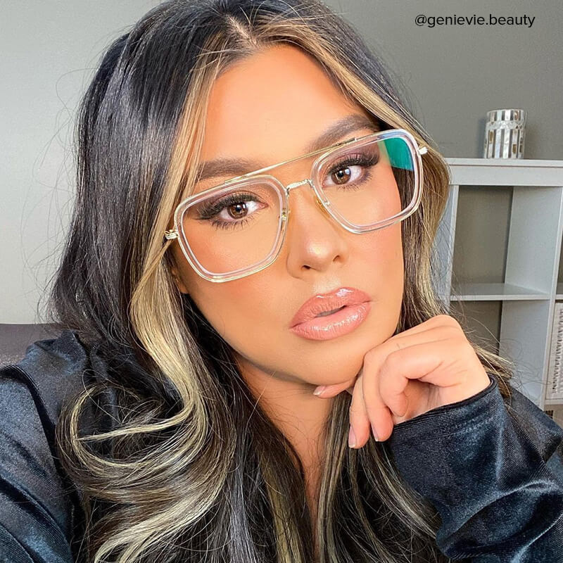 Gifford Aviator Crystal Frame Glasses | ZEELOOL UK9