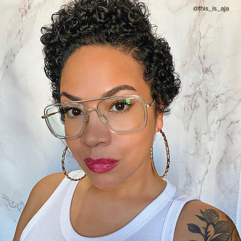 Gifford Aviator Crystal Frame Glasses | ZEELOOL UK13
