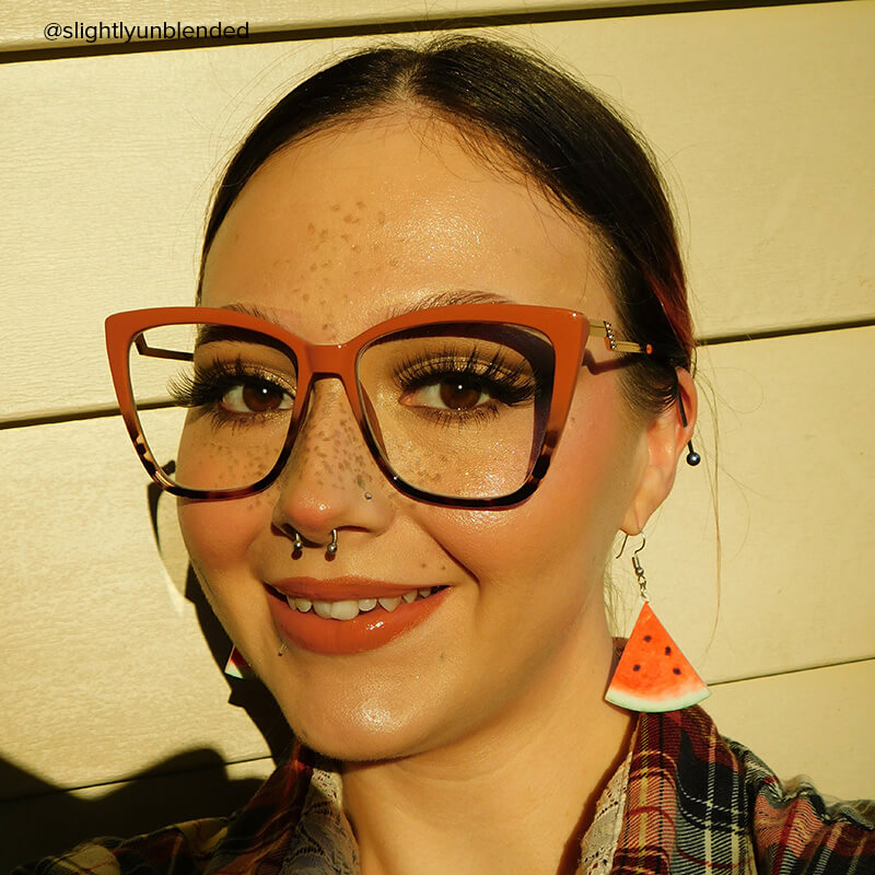 Awilda Cateye Red Glasses5