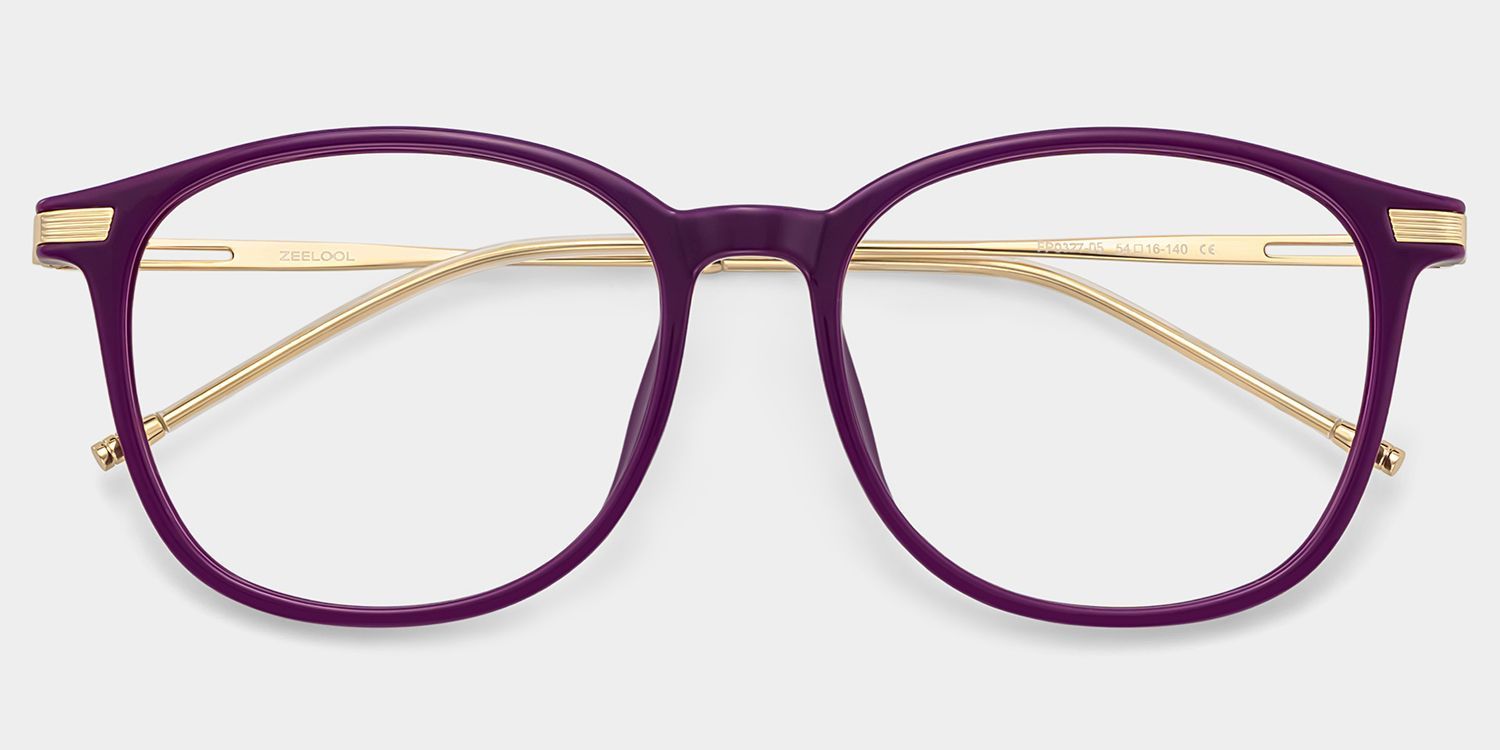 Greene Purple Square Mixed Frame Glasses for Women | ZEELOOL1