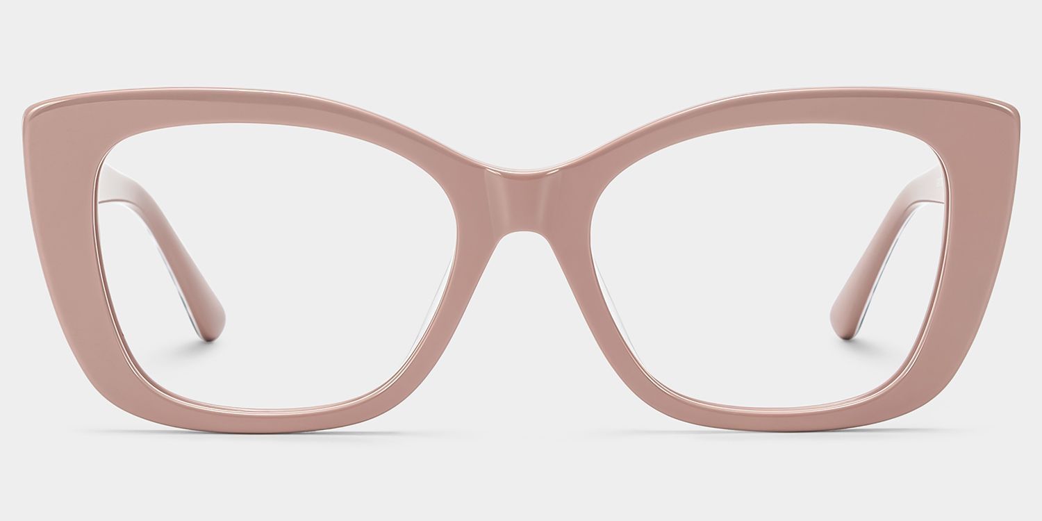 Lillian Beige Cat-Eye Glasses | ZEELOOL0