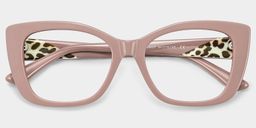 Lillian Beige Cat eye Glasses1