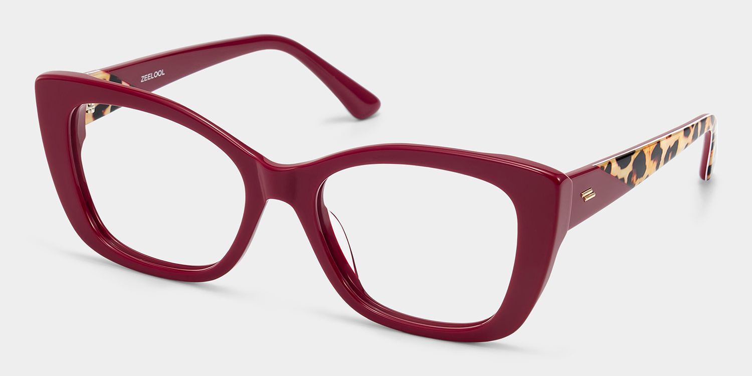 Lillian Red Cat-Eye Glasses | ZEELOOL2