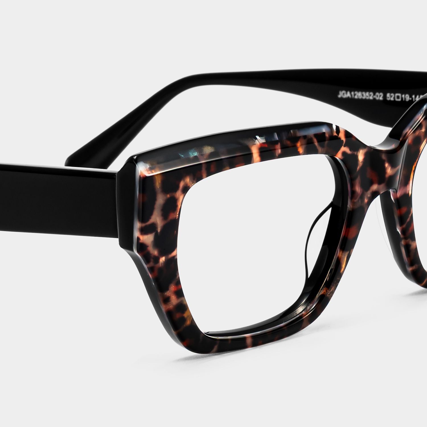 Sequoia Leopard Print Rectangle Glasses | ZEELOOL4