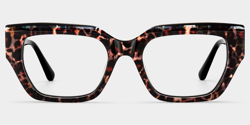 Sequoia Leopard print Rectangle Glasses