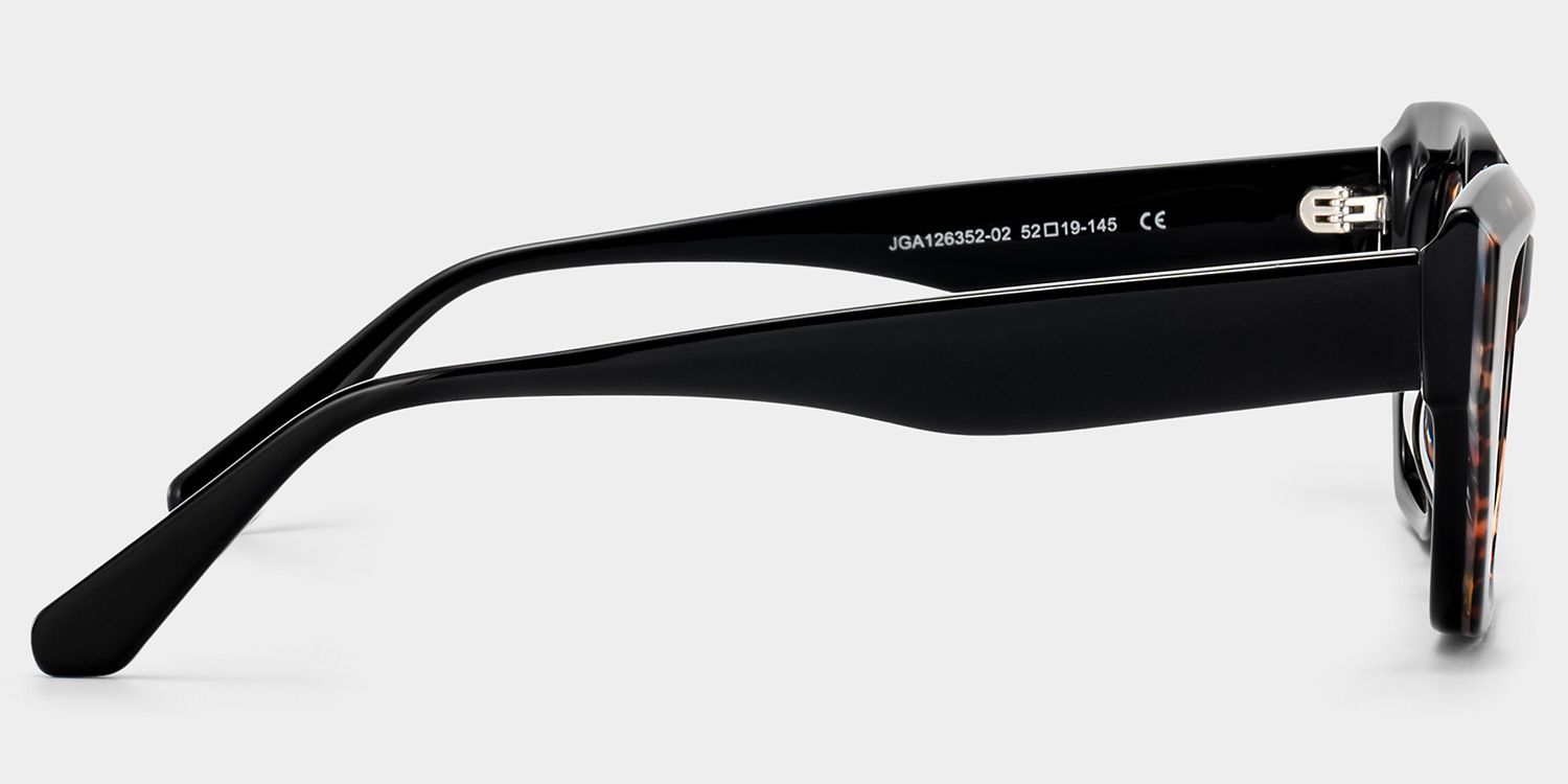 Sequoia Leopard Print Rectangle Glasses | ZEELOOL3