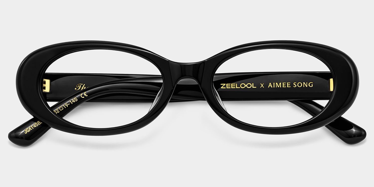 ZEELOOL x Aimee Song The 90s Black Oval Glasses2