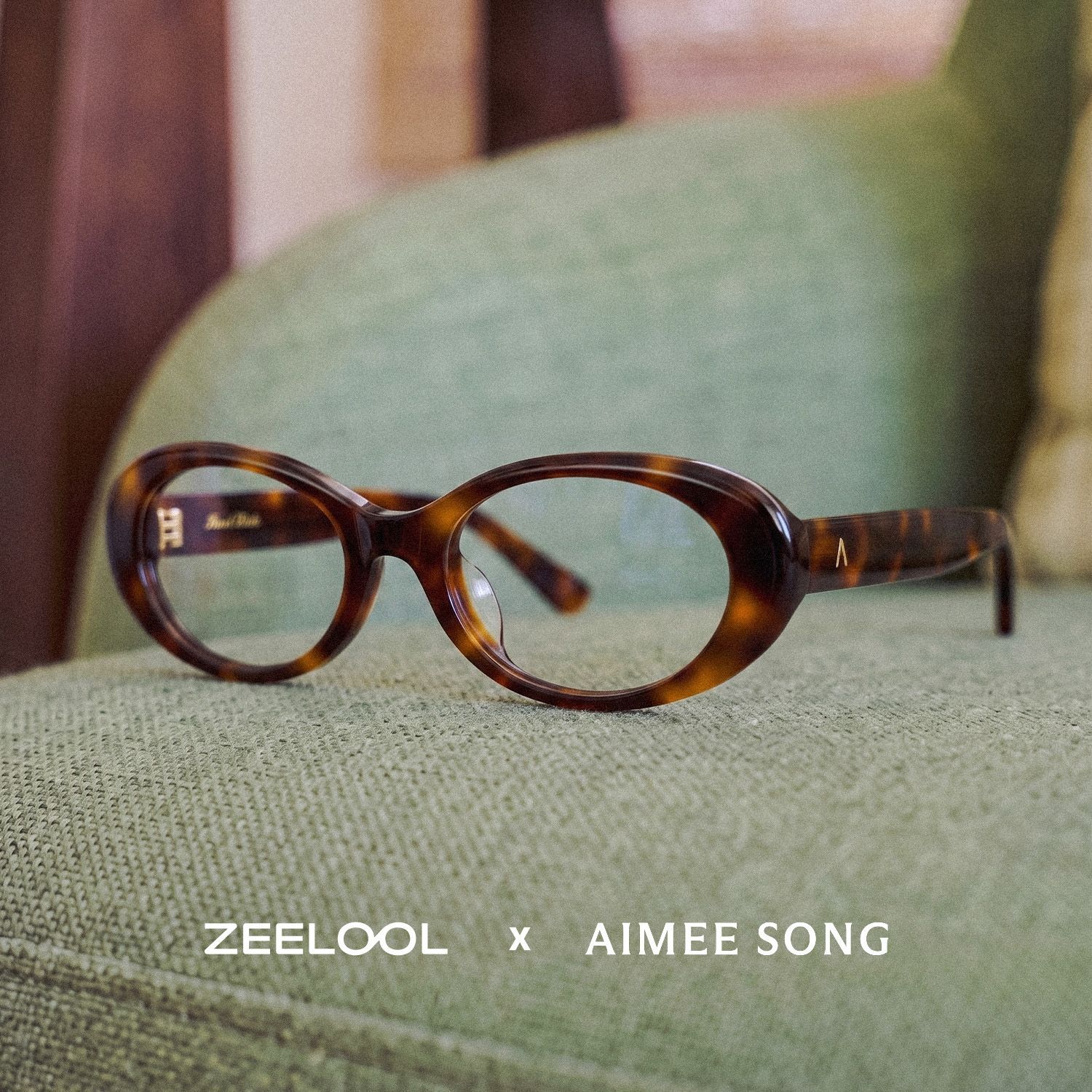 ZEELOOL x Aimee Song The 90s Tortoise Oval Glasses0
