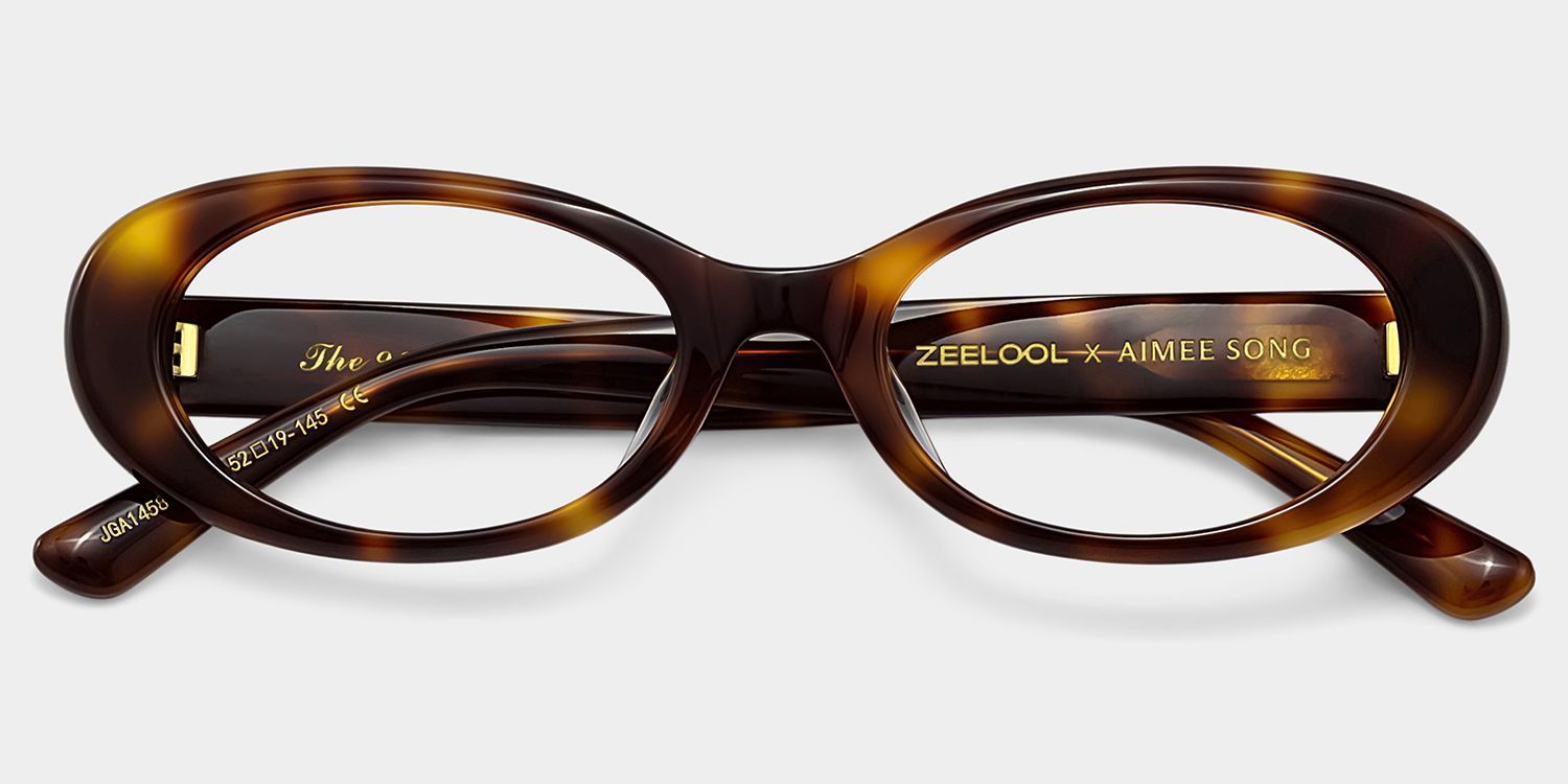 ZEELOOL x Aimee Song The 90s Tortoise Oval Glasses2