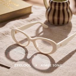 The 90s White Oval Glasses0