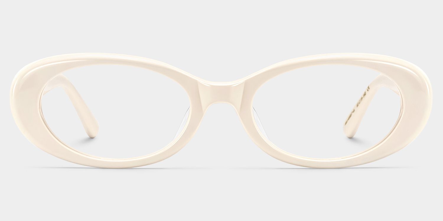 ZEELOOL x Aimee Song The 90s White Oval Glasses1