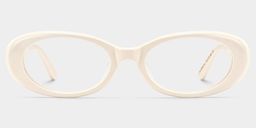 The 90s White Oval Glasses1