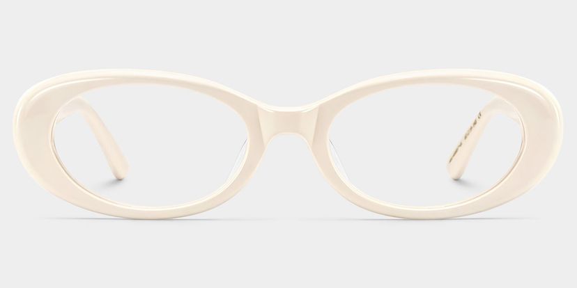 The 90s White Oval Glasses