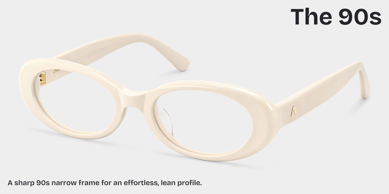 ZEELOOL x Aimee Song The 90s White Oval Glasses3