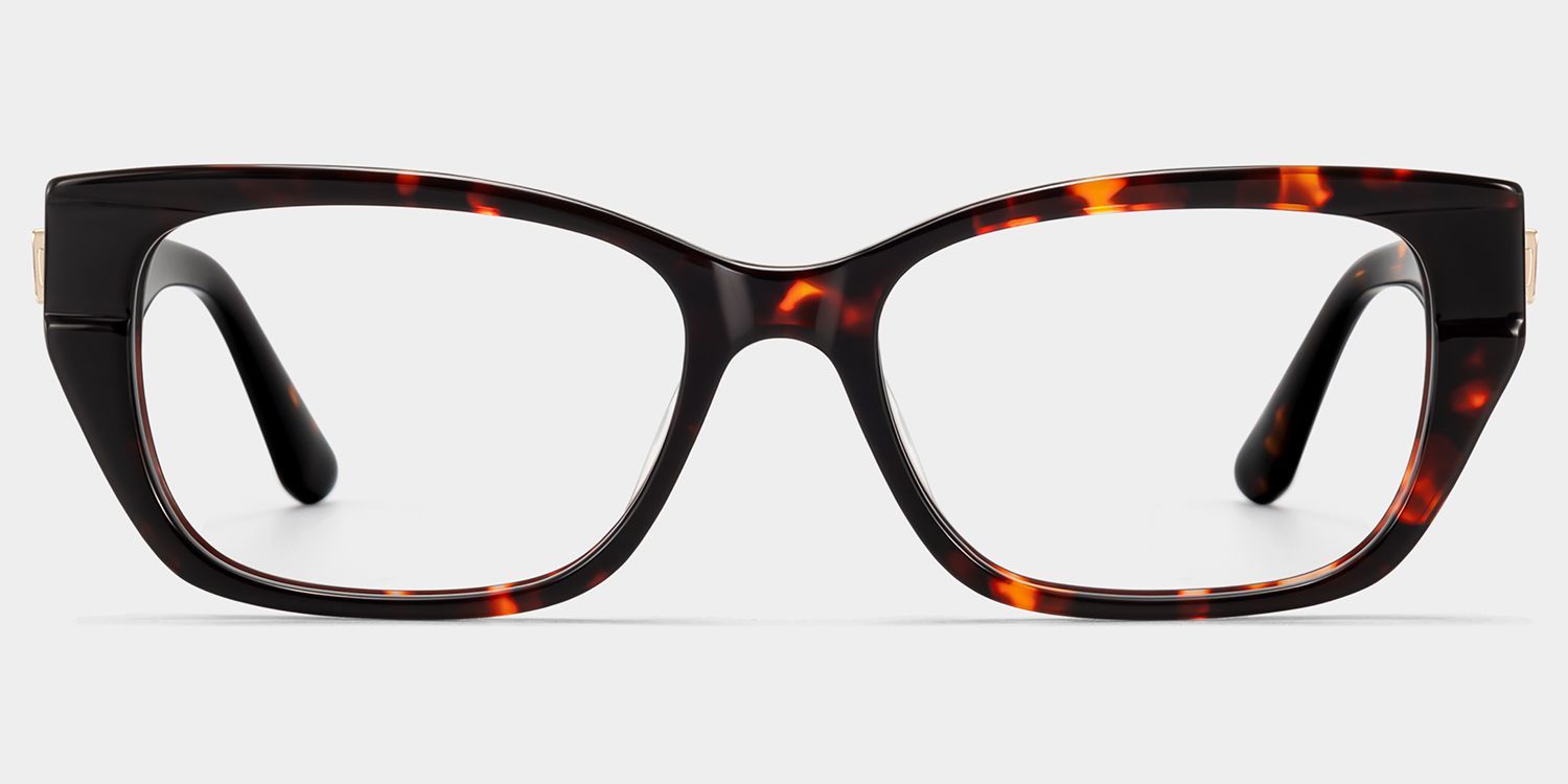 Bowie Tortoise Rectangle Glasses | ZEELOOL0