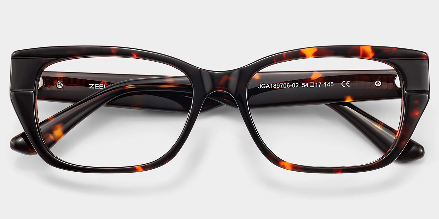 Bowie Tortoise Rectangle Glasses | ZEELOOL1