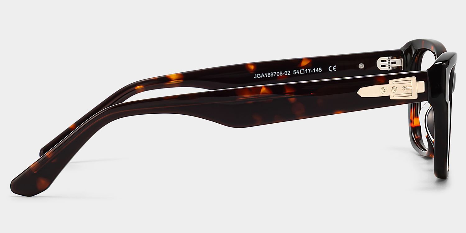 Bowie Tortoise Rectangle Glasses | ZEELOOL3