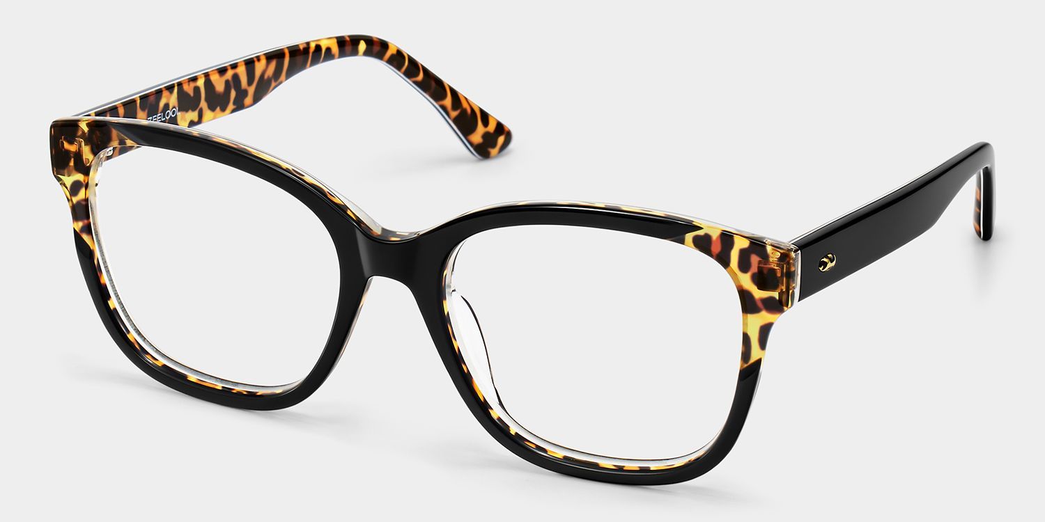 Ivy Black Square Glasses | ZEELOOL2