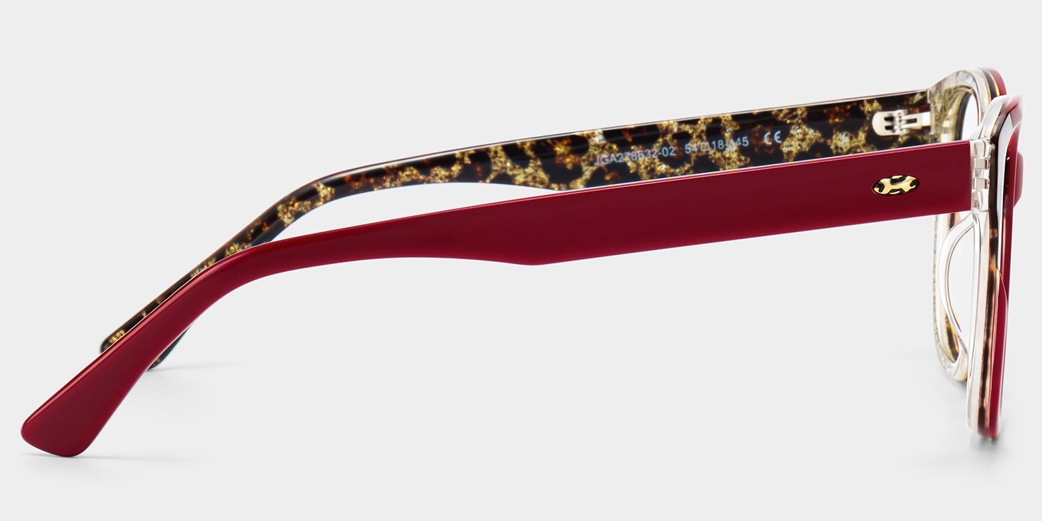 Ivy Red Square Glasses | ZEELOOL3