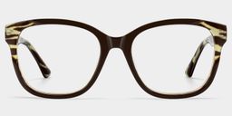 Ivy Brown Square Glasses0