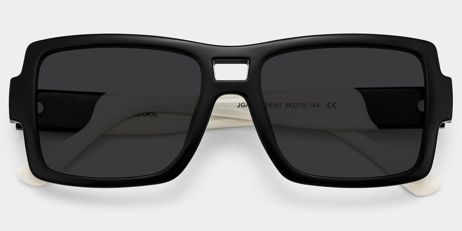 Nora Aviator Sunglasses with Acetate Black Frames | ZEELOOL CA1