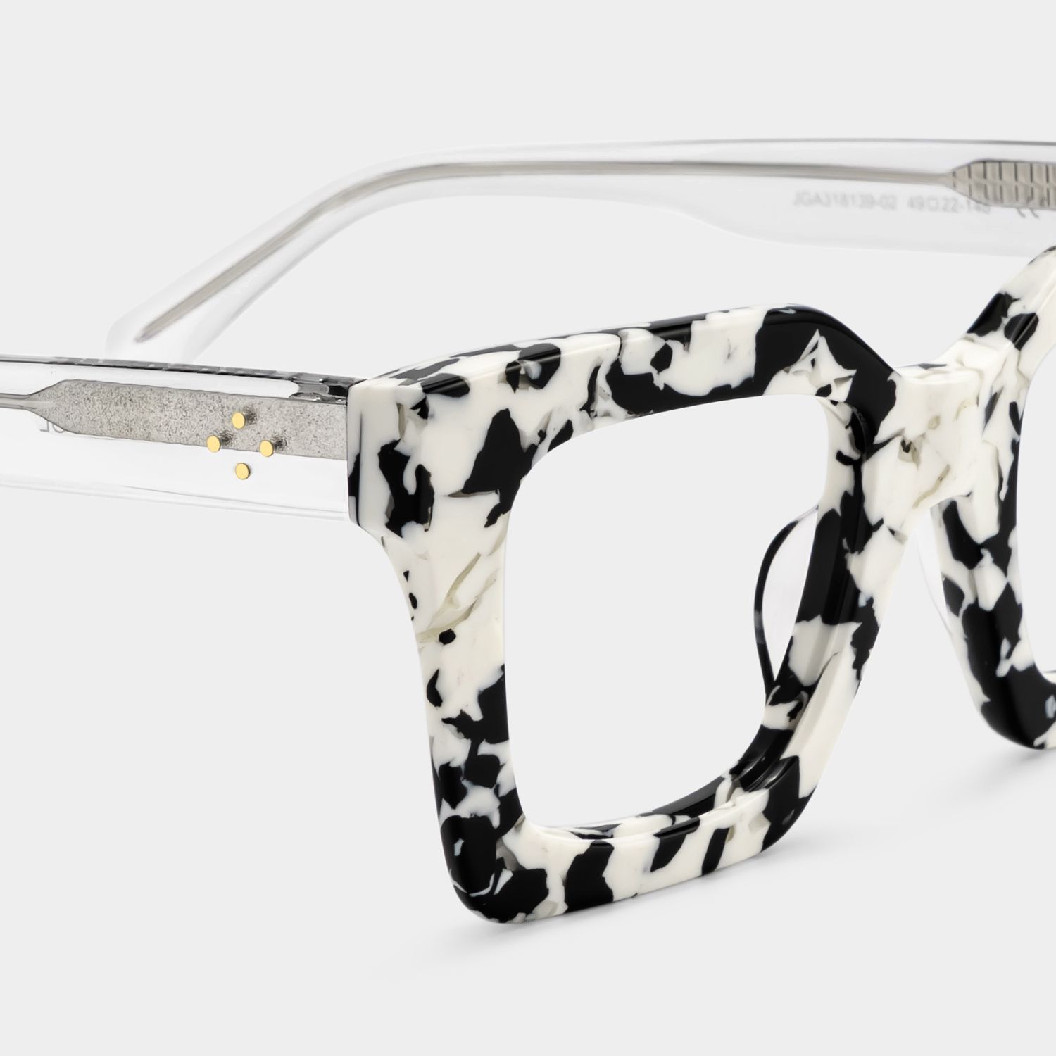 Megan Cow print Square Acetate Frame Glasses for Women | ZEELOOL5