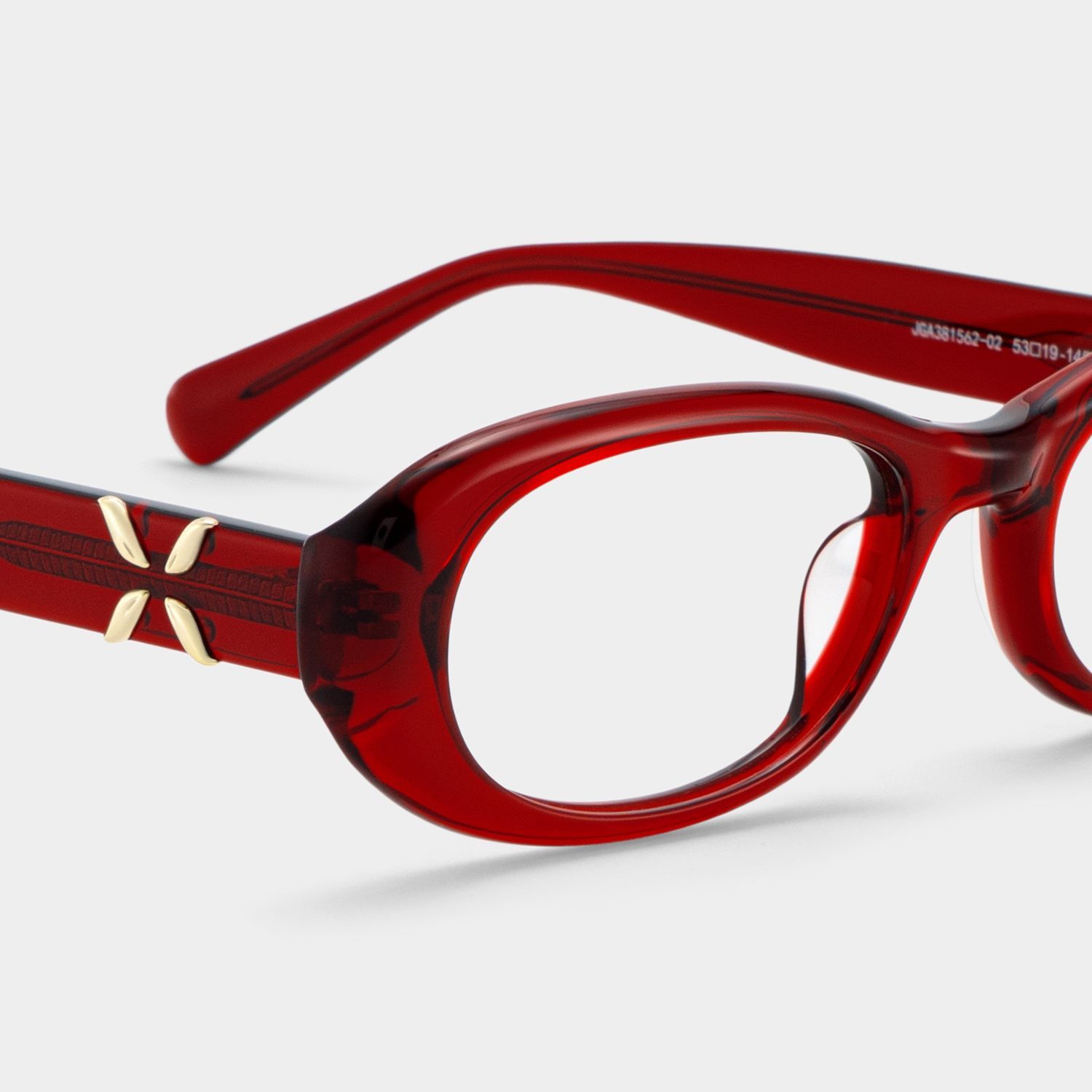 Catherine Red Oval Frame Glasses Online Sale | ZEELOOL4