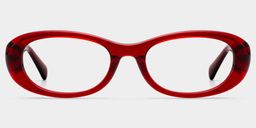 Catherine Red Oval Glasses0