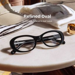 Catherine Black Oval Glasses0