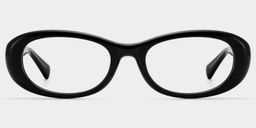 Catherine Black Oval Glasses1