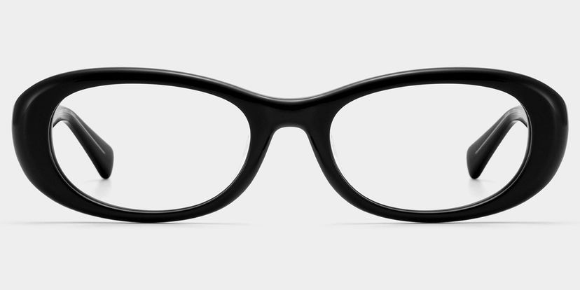 Catherine Black Oval Glasses