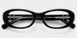 Catherine Black Oval Glasses2