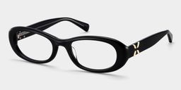 Catherine Black Oval Glasses3