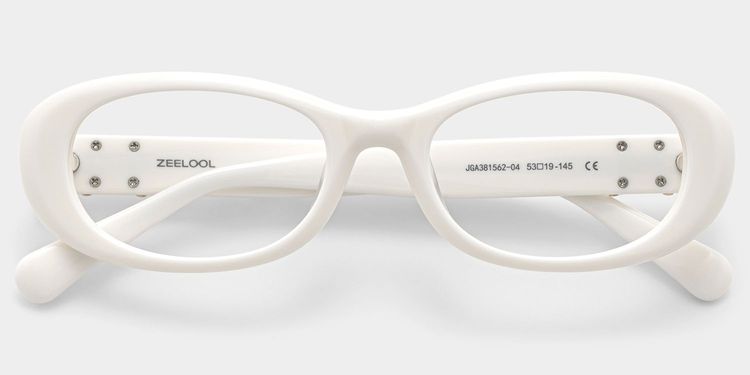 Catherine White Oval Glasses