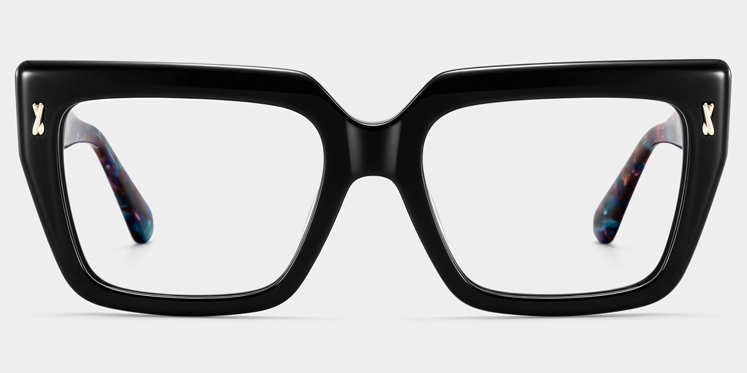 Ophelia Black Square Glasses | ZEELOOL0