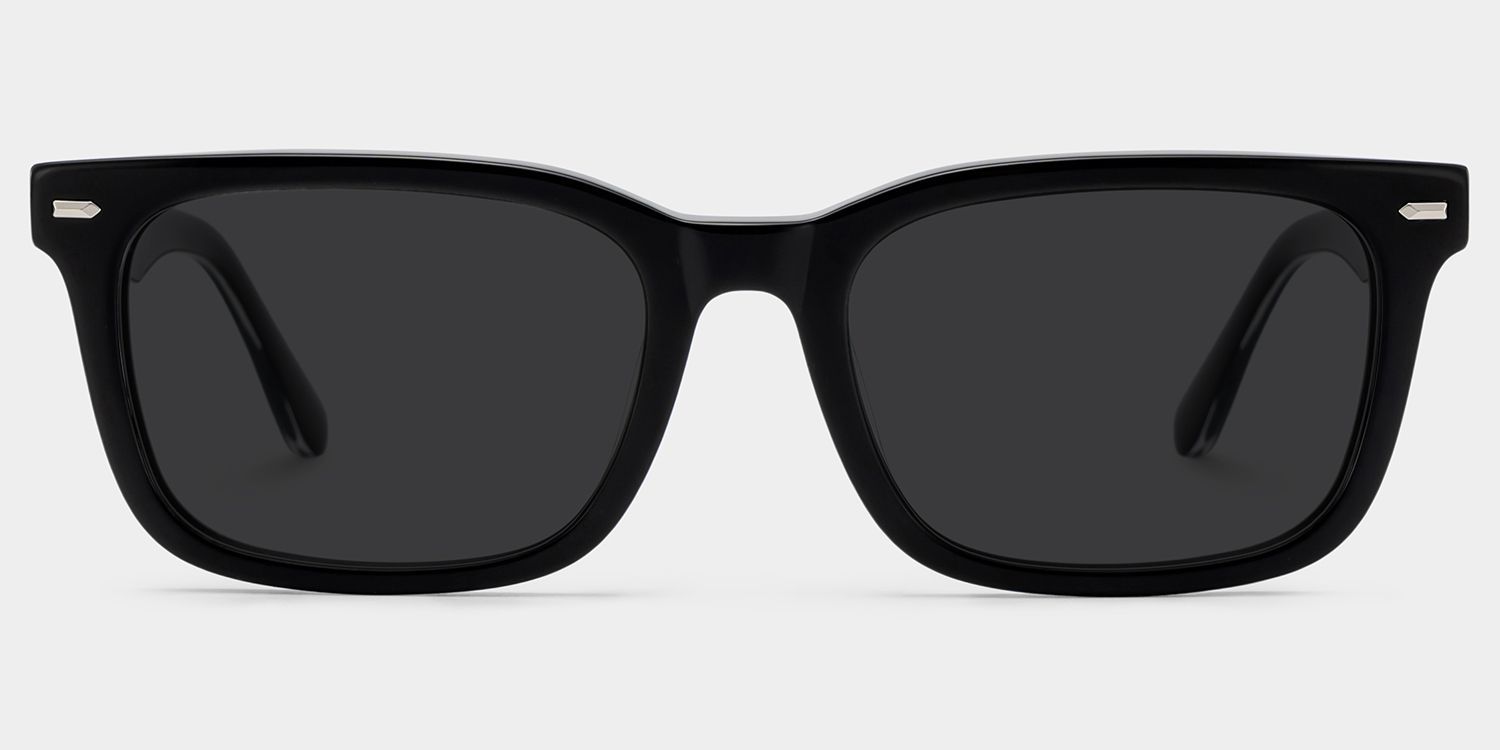 Patrick Black Rectangle Sunglasses to Frame Your Face | ZEELOOL UK0