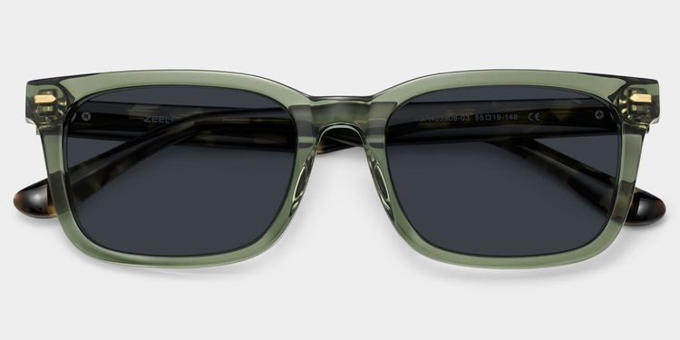 Patrick Rectangle Green Glasses