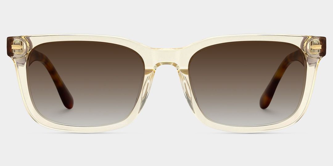 Patrick Rectangle Clear Yellow Glasses